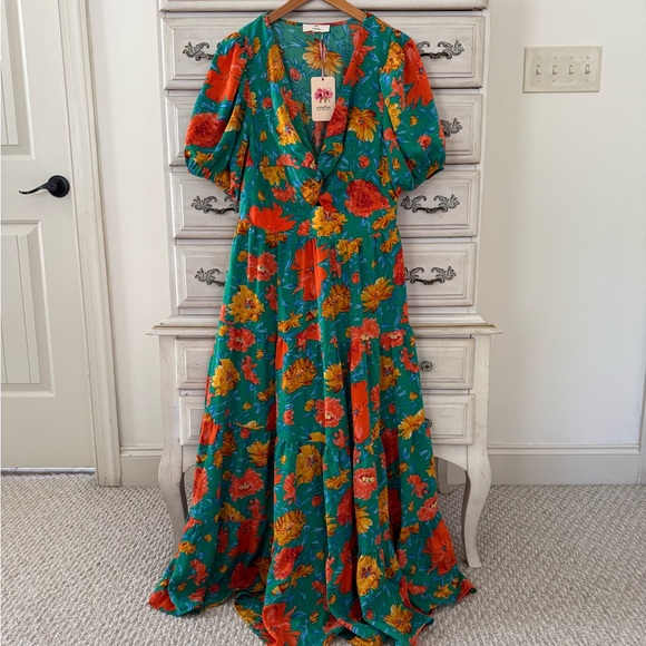 Vici Dresses & Skirts - Vici Green Floral Boho Maxi Dress